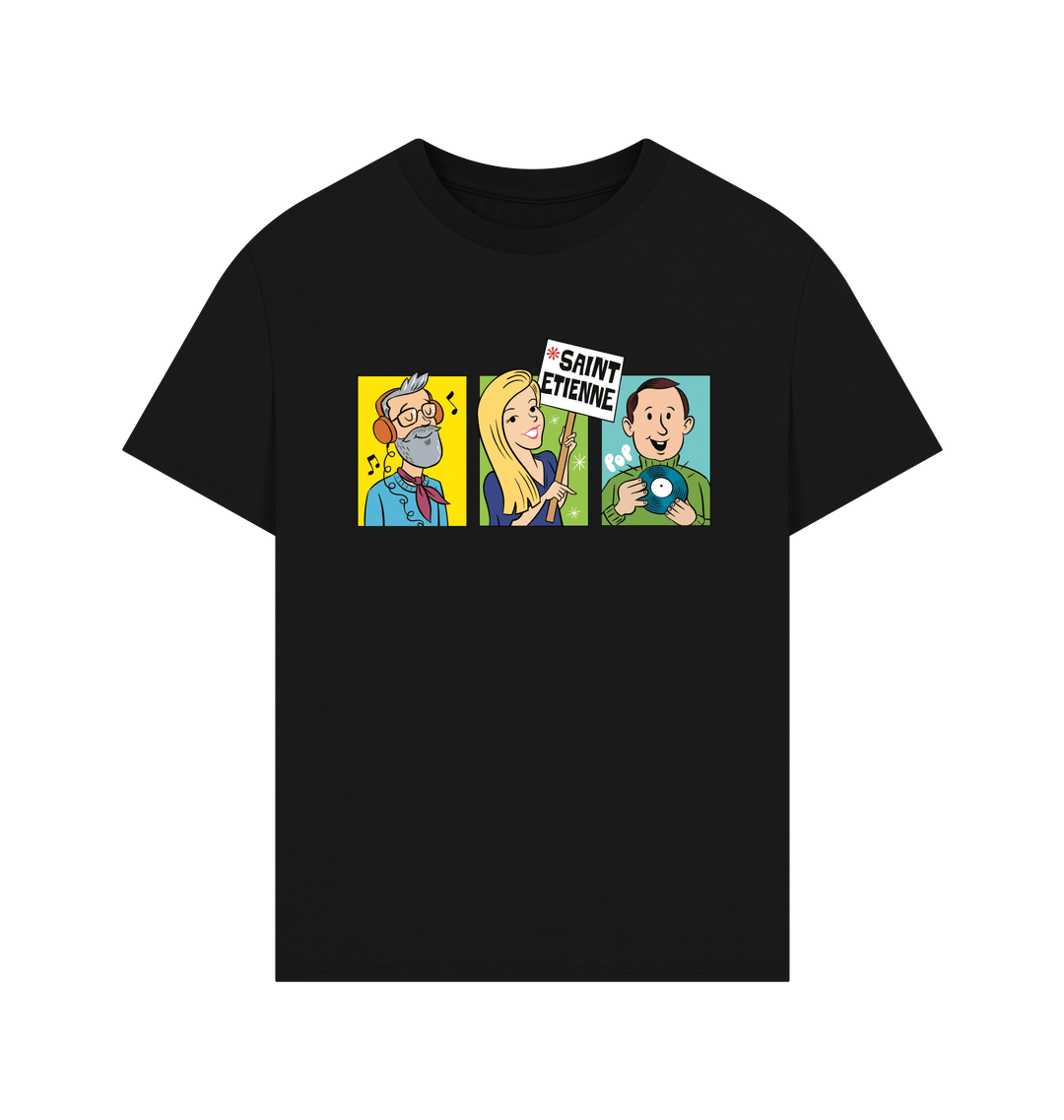 Black Printed T-shirt Front