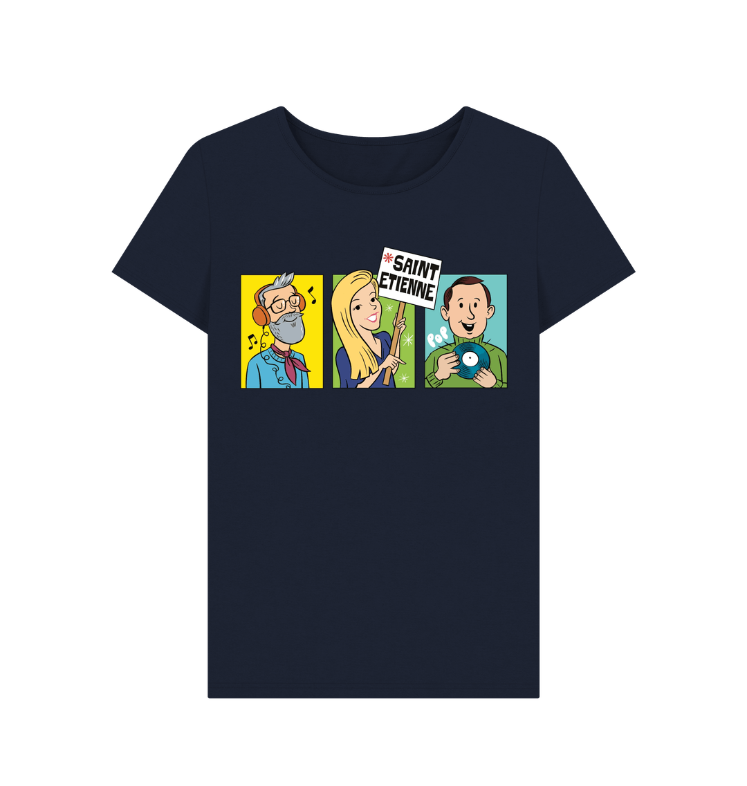 Navy Blue Printed T-shirt Front