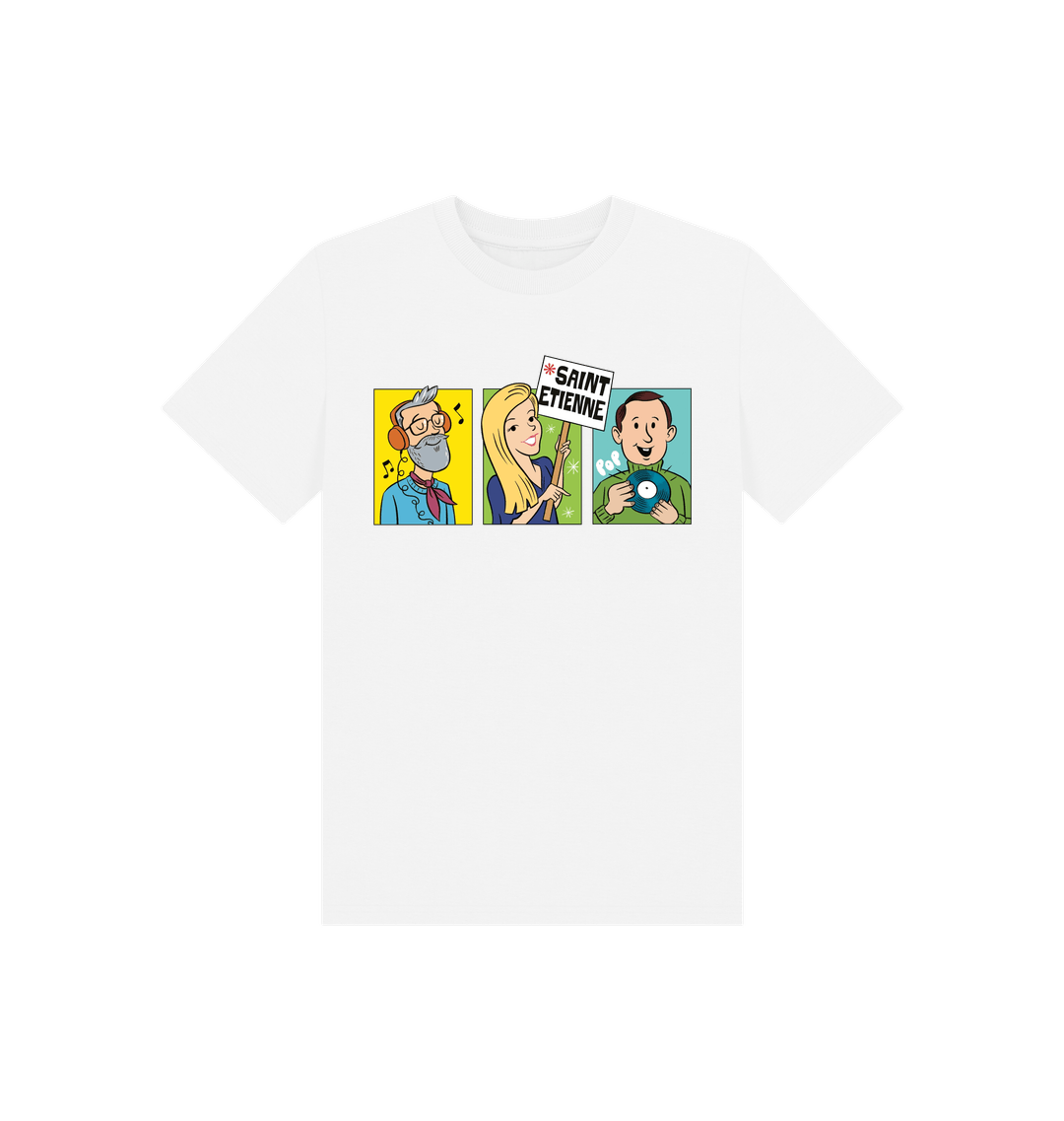 White Printed Kids T-Shirt Front