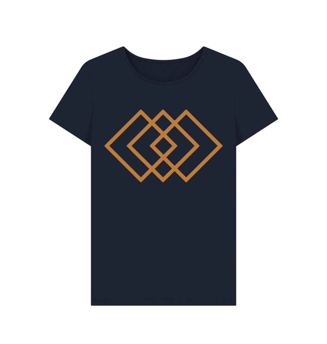Navy Blue Printed T-shirt Front