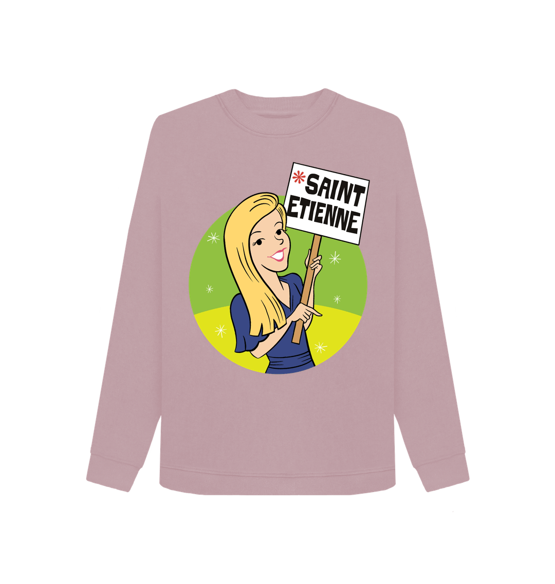 Mauve Printed Sweater Front