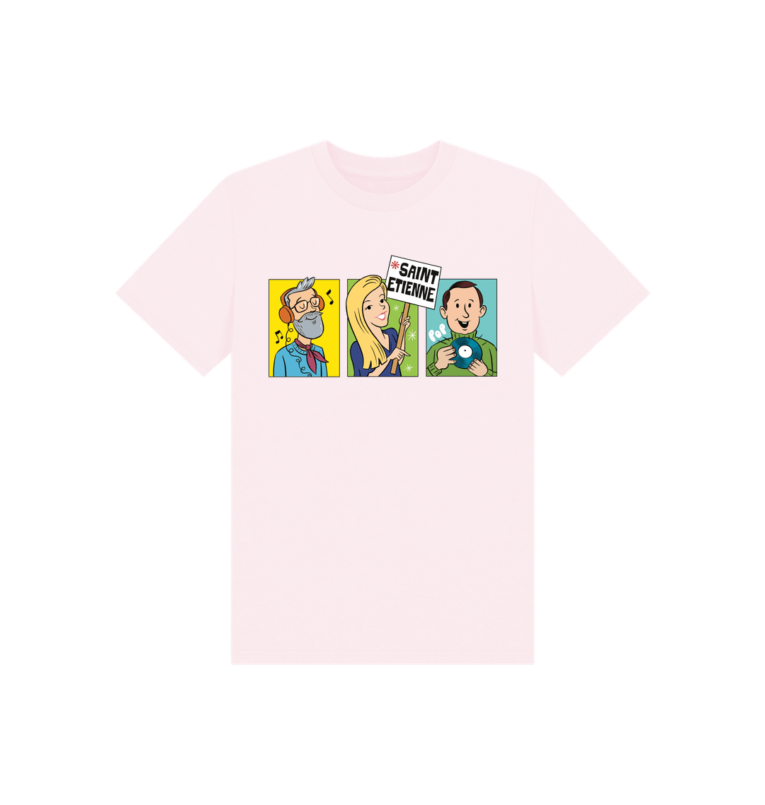 Pink Printed Kids T-Shirt Front