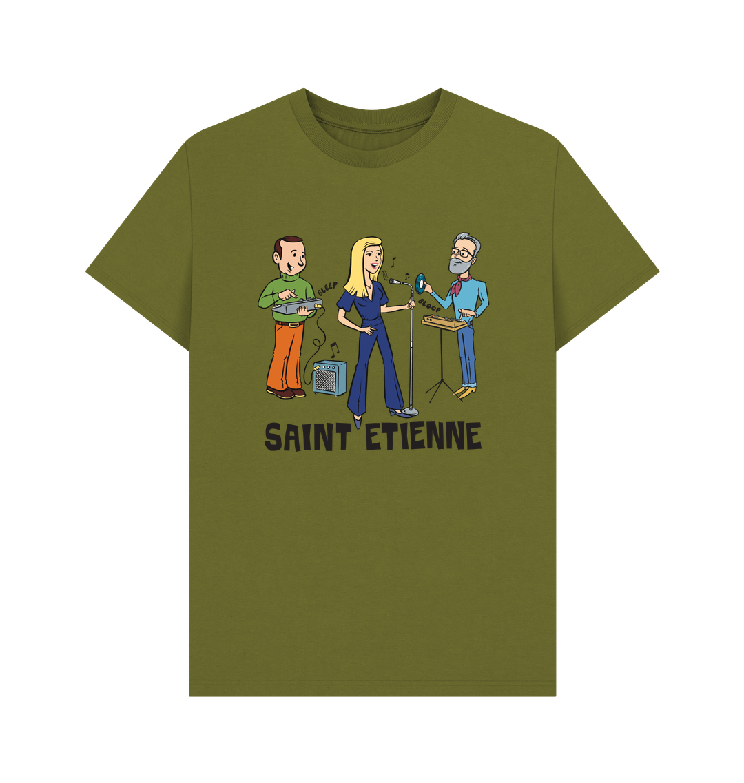 Moss Green Printed T-shirt Front