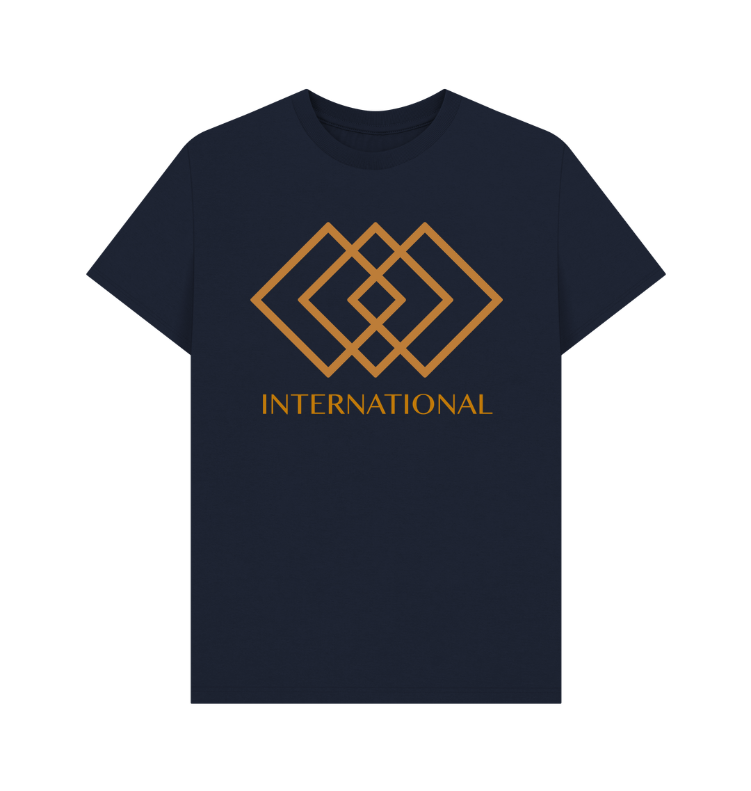 Navy Blue Printed T-shirt Front