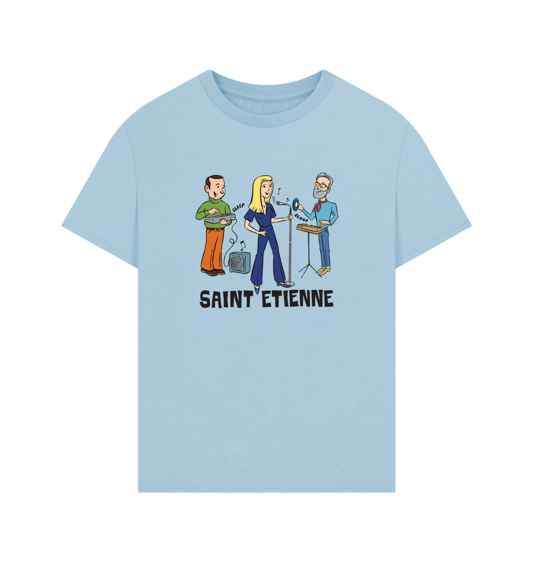 Milky Blue Printed T-shirt Front