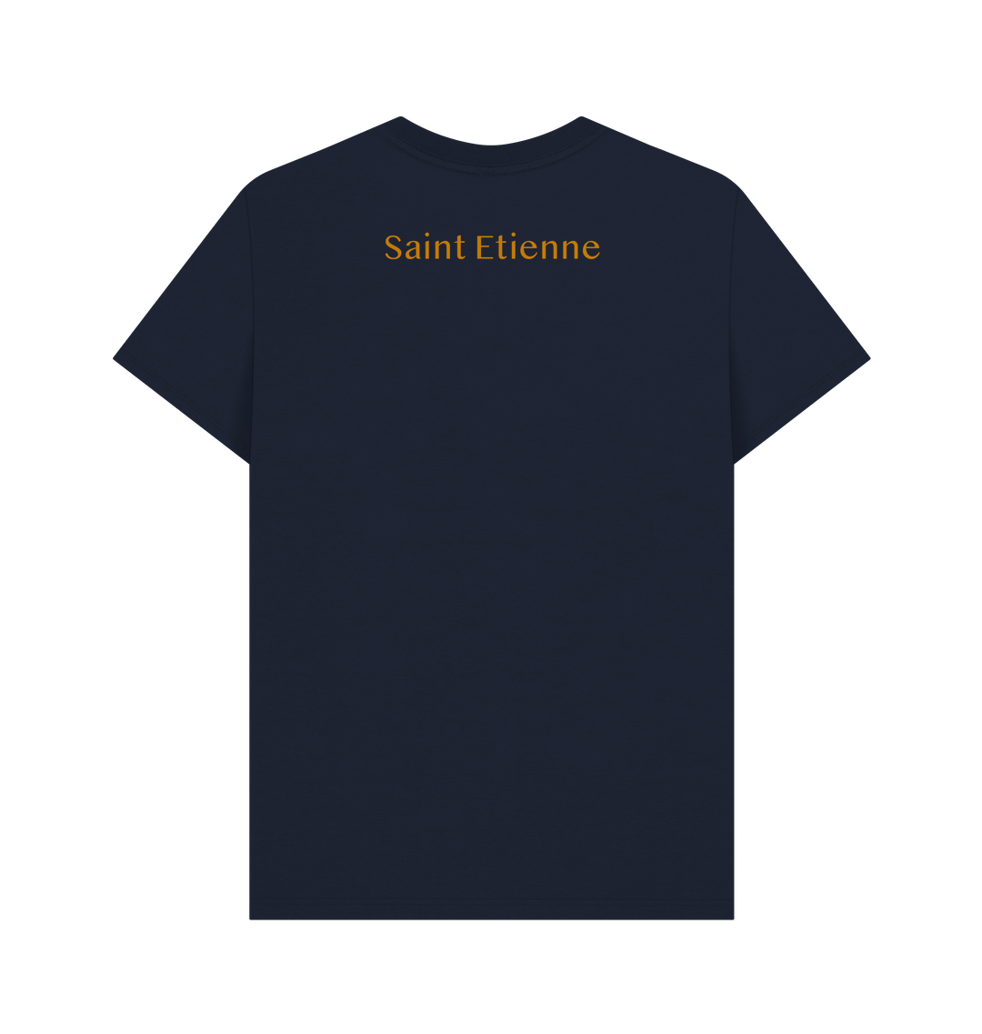 Navy Blue Printed T-shirt Back