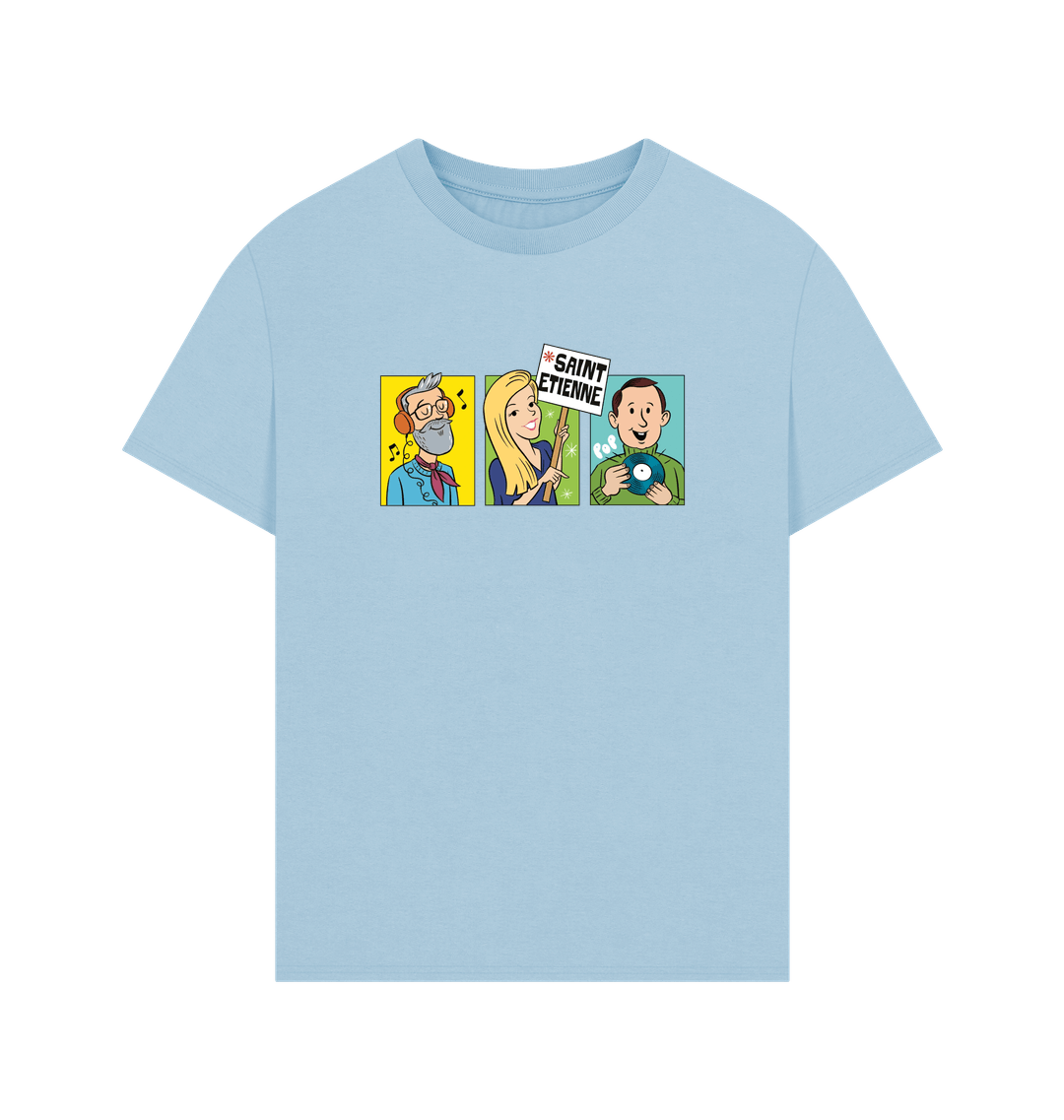Milky Blue Printed T-shirt Front