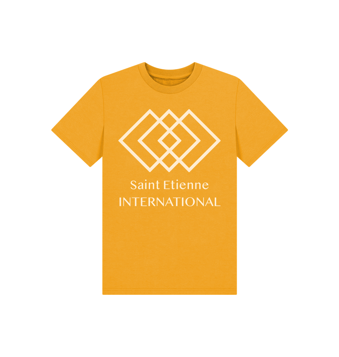 Mustard Printed Kids T-Shirt Front