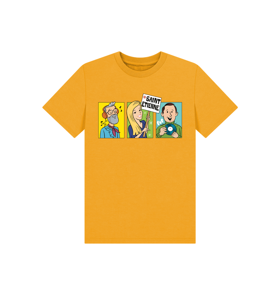Mustard Printed Kids T-Shirt Front