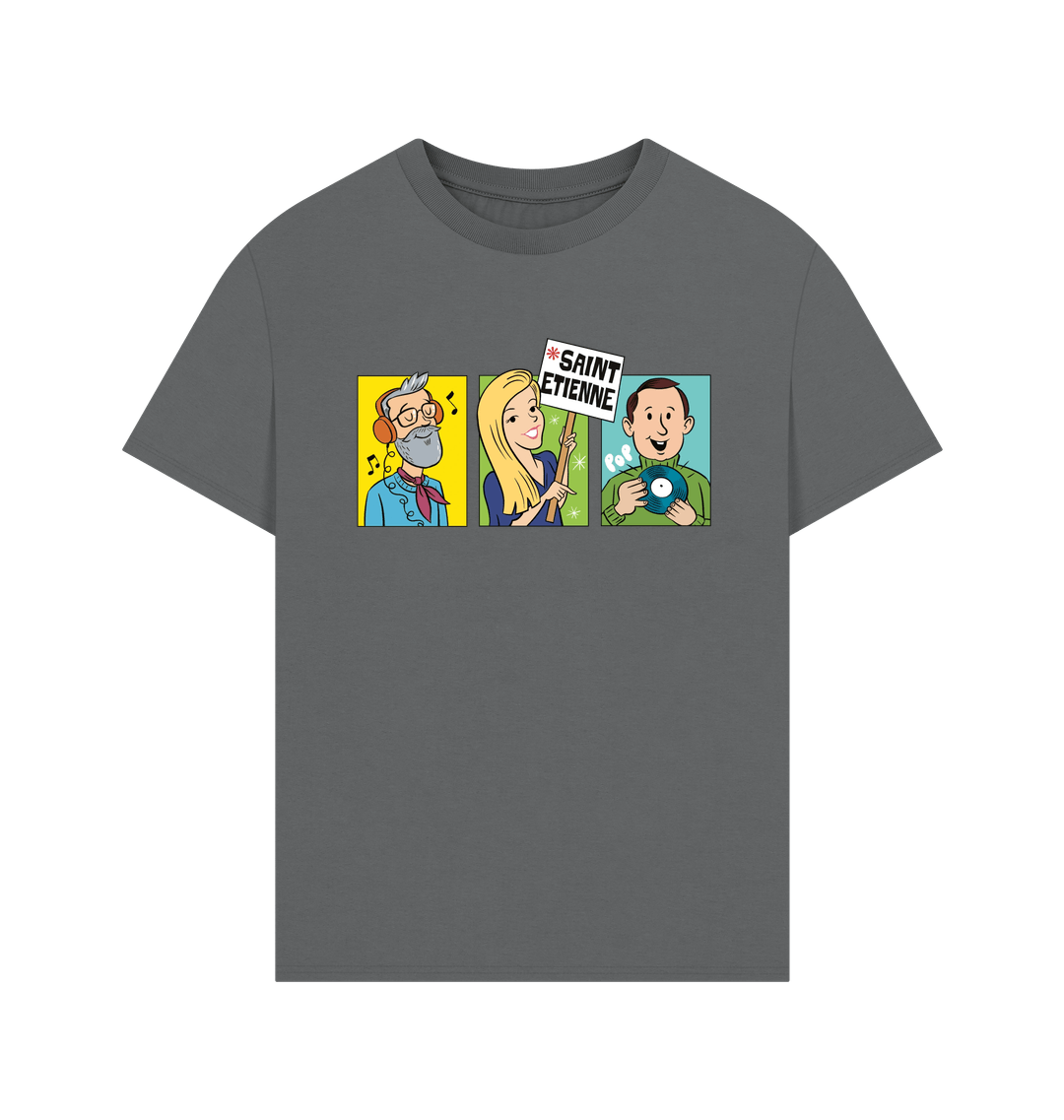 Slate Grey Printed T-shirt Front
