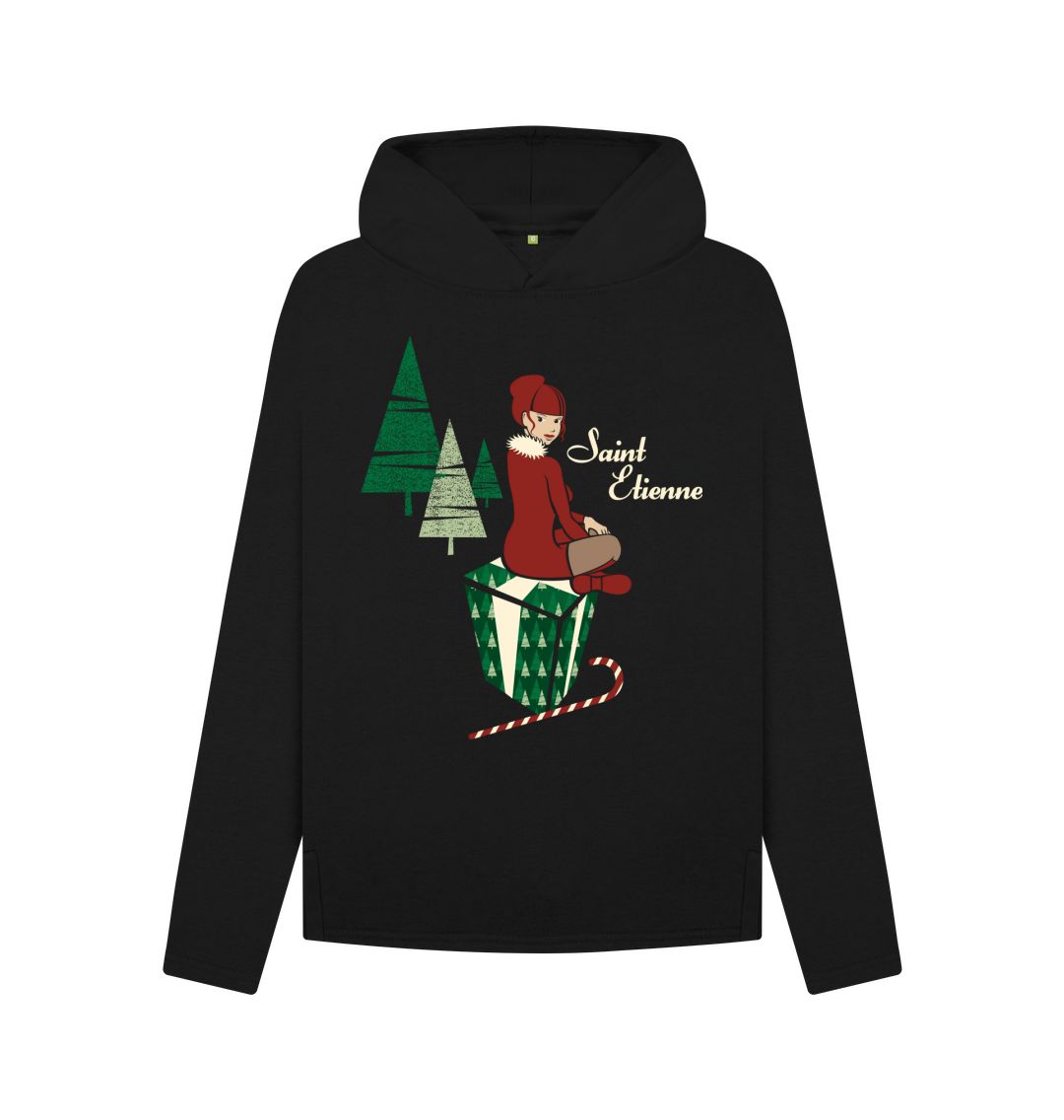 Black A Glimpse Of Stocking relaxed fit hoodie