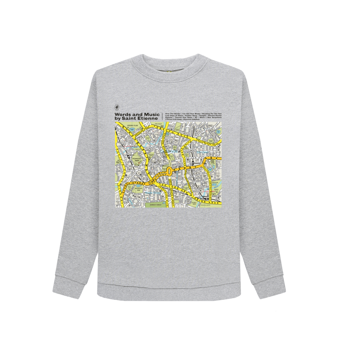 Light Heather Printed Sweater Front