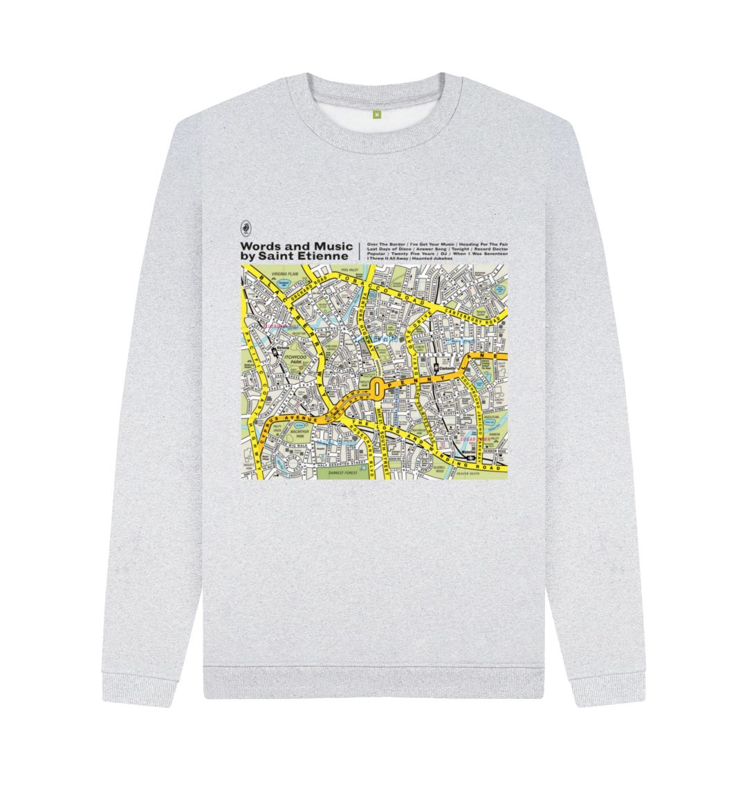 Grey Words And Music recycled and recyclable sweatshirt