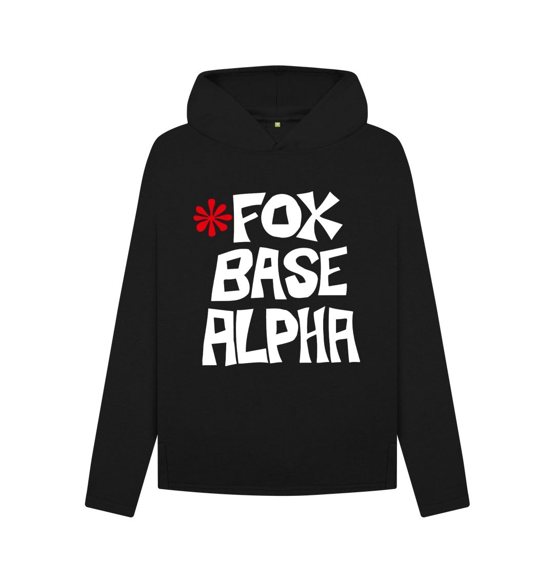 Black Fox Base Alpha Reverse Logo relaxed fit hoodie