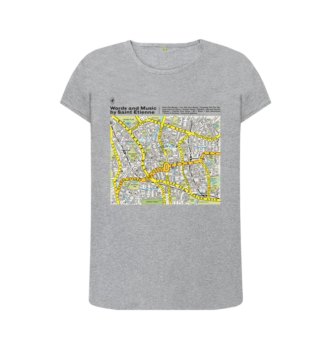 Athletic Grey Words And Music crew neck t-shirt