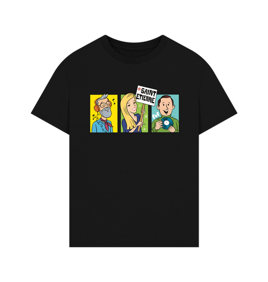 Black Printed T-shirt Front