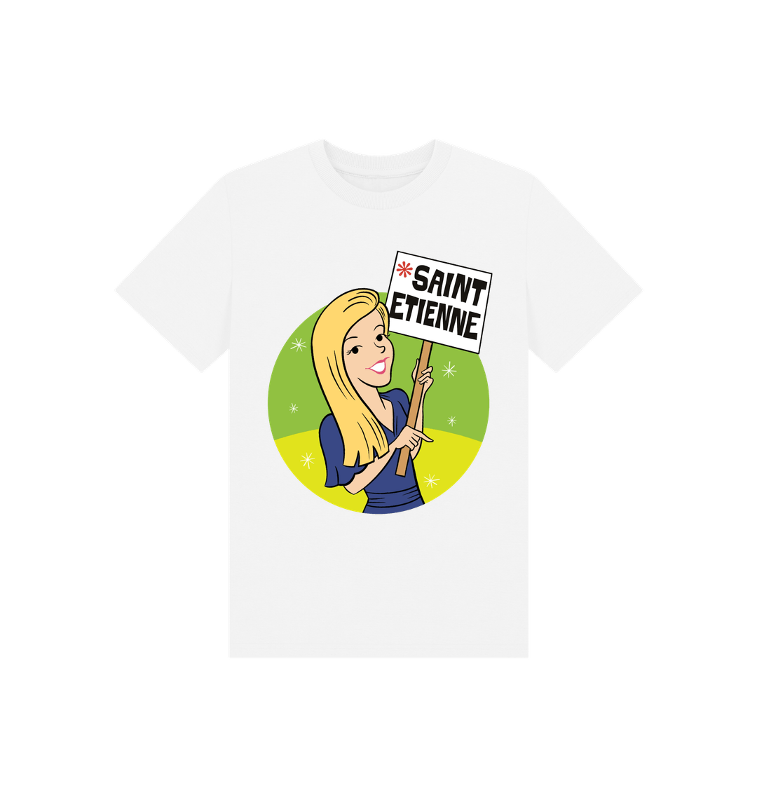White Printed Kids T-Shirt Front