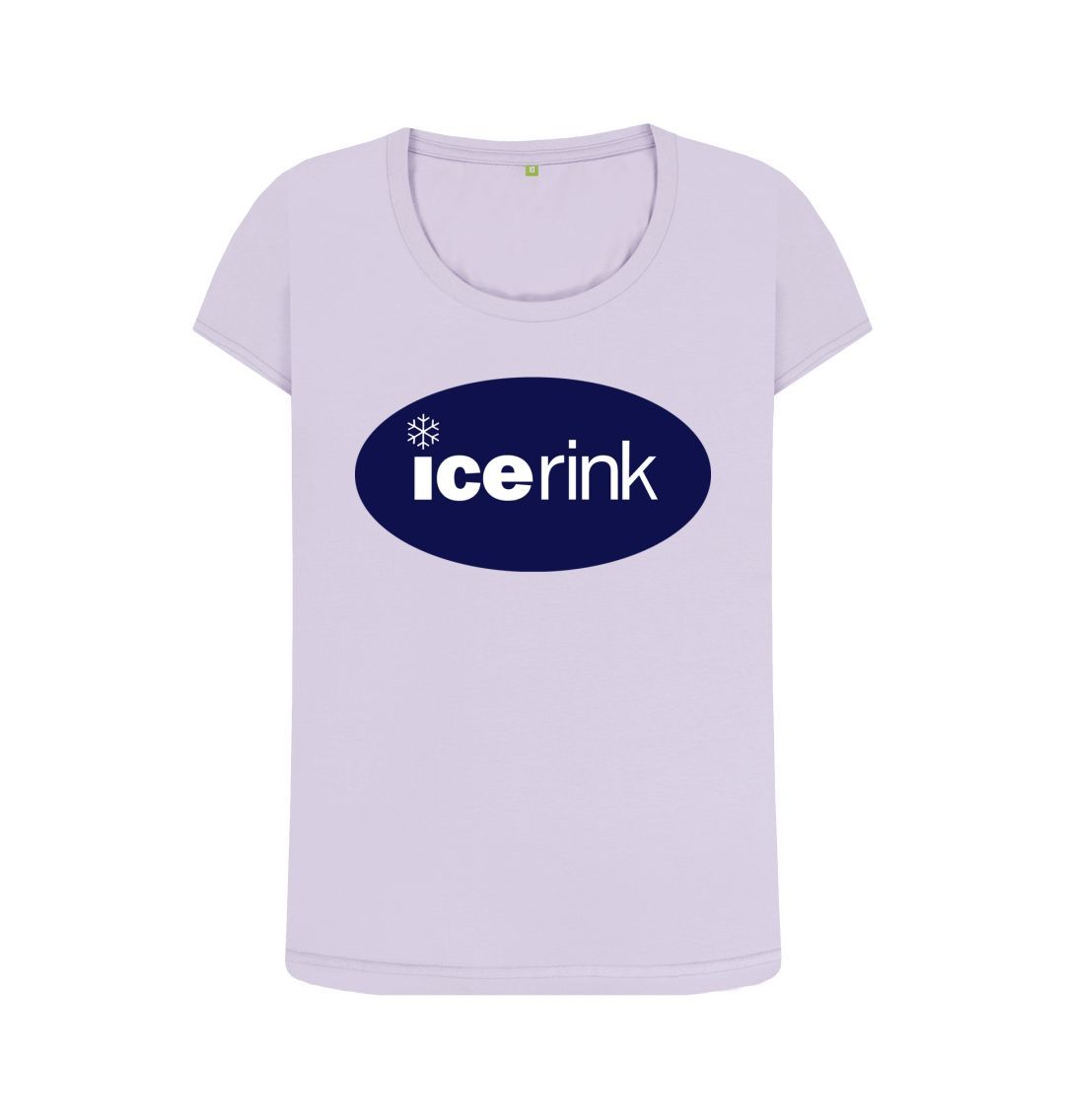 Violet Icerink Navy Oval Logo scoop neck t-shirt