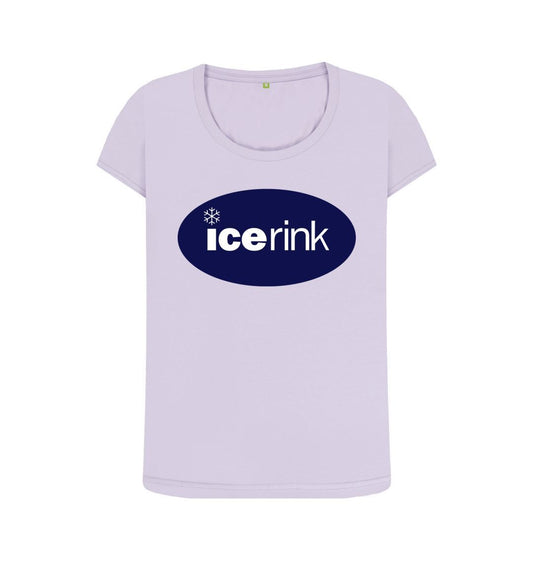 Violet Icerink Navy Oval Logo scoop neck t-shirt