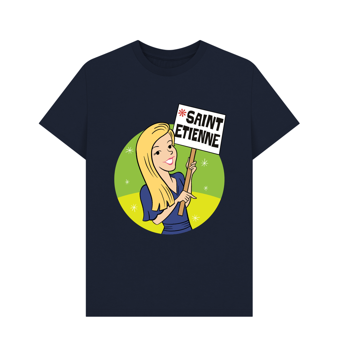 Navy Blue Printed T-shirt Front
