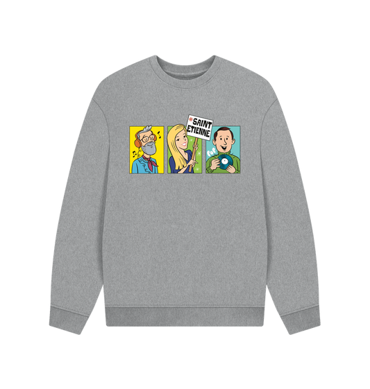 Athletic Grey Printed Sweater Front