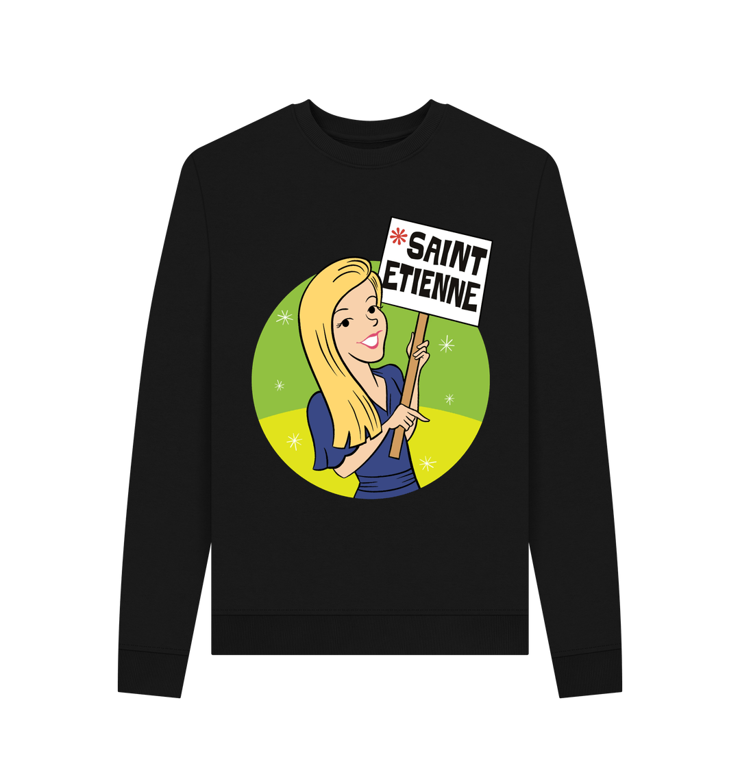 Black Printed Sweater Front