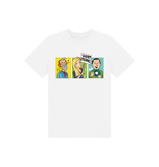 White Printed Kids T-Shirt Front