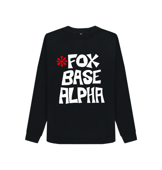 Black Printed Sweater Front