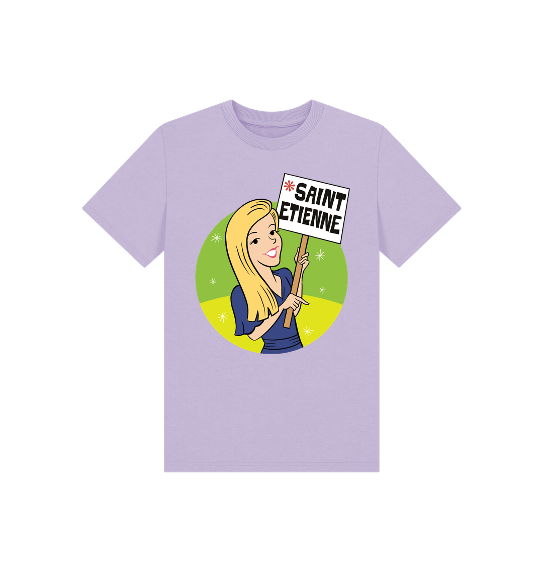 Soft Lilac Printed Kids T-Shirt Front