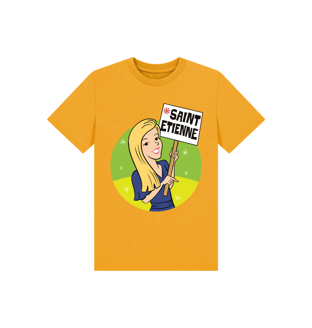 Mustard Printed Kids T-Shirt Front