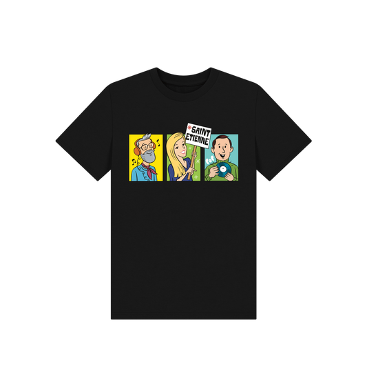 Black Printed Kids T-Shirt Front