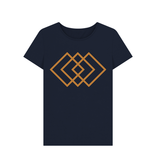 Navy Blue Printed T-shirt Front