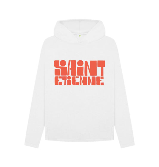 White Saint Etienne Finisterre Logo Relaxed Fit Hoodie