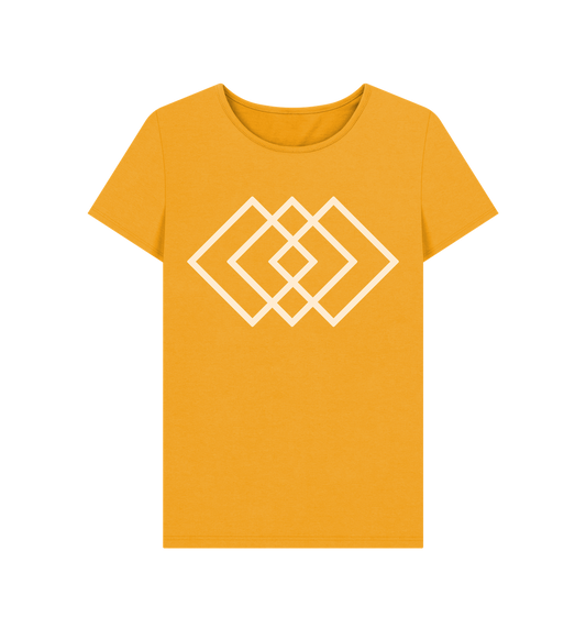 Mustard Printed T-shirt Front
