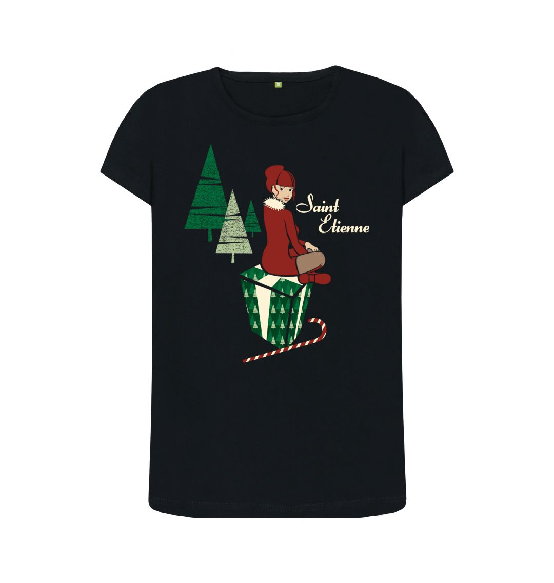 Black A Glimpse Of Stocking crew neck t-shirt