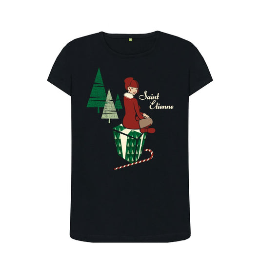 Black A Glimpse Of Stocking crew neck t-shirt
