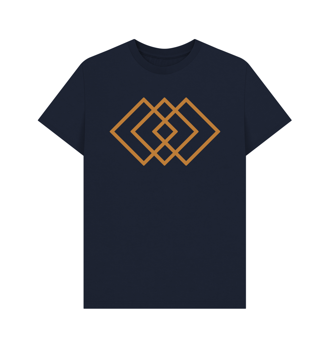 Navy Blue Printed T-shirt Front