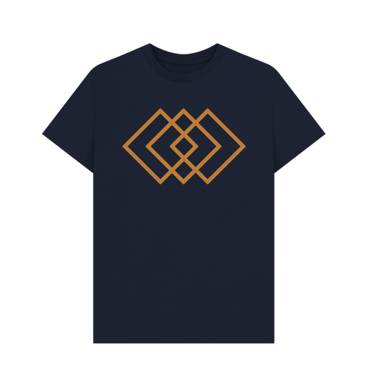 Navy Blue Printed T-shirt Front
