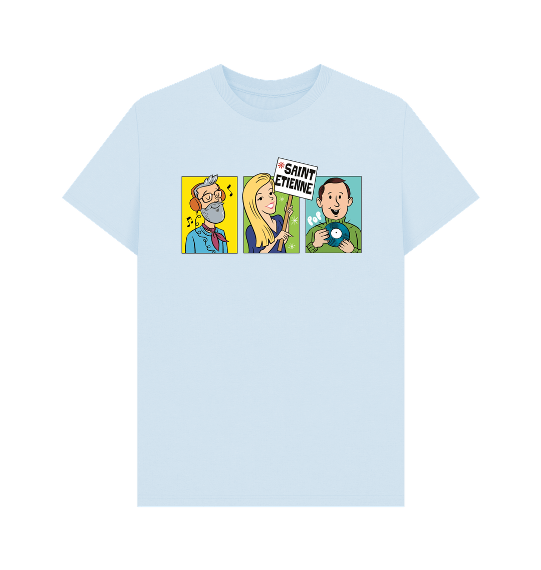 Sky Blue Printed T-shirt Front