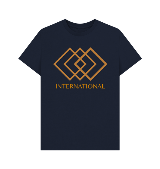 Navy Blue Printed T-shirt Front