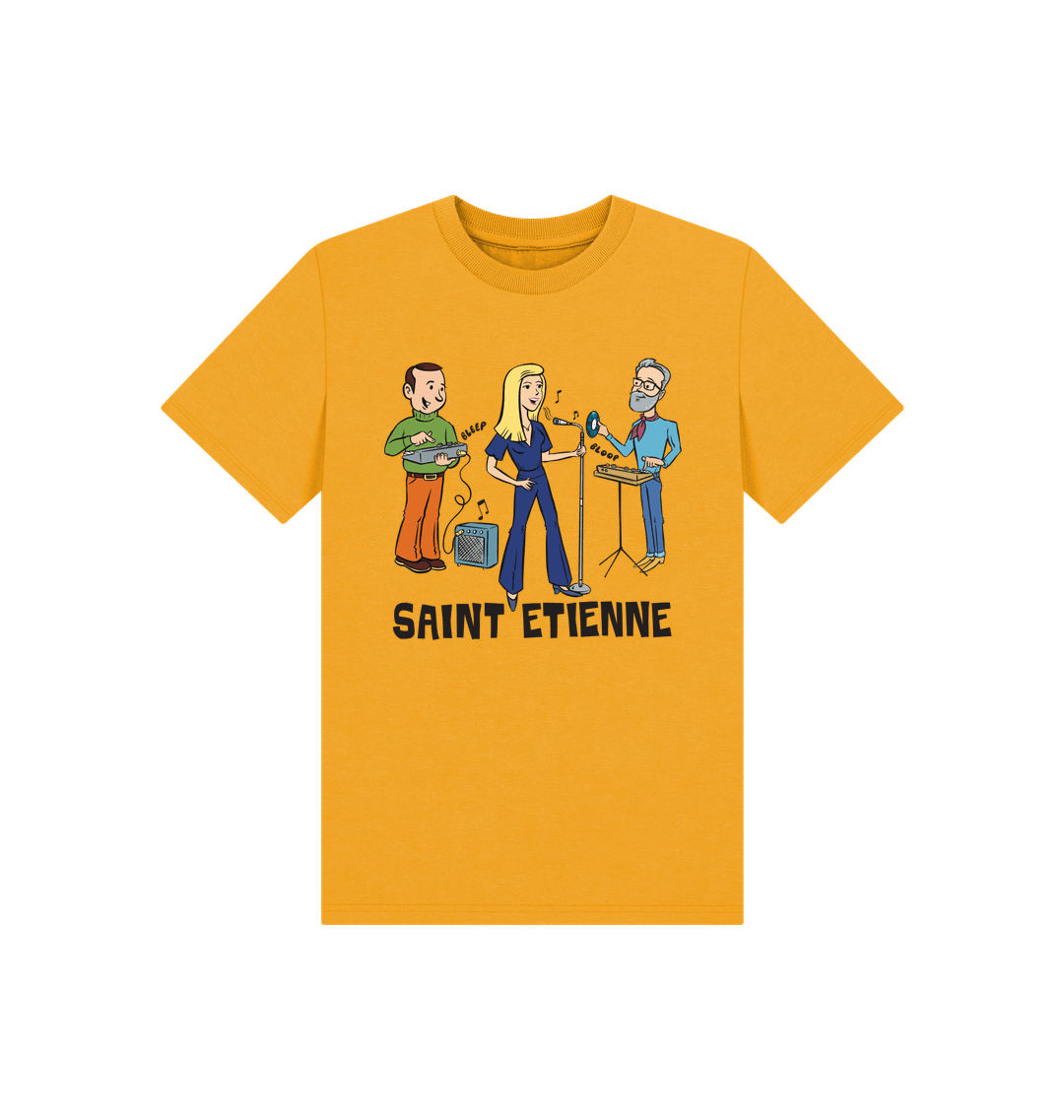 Mustard Printed Kids T-Shirt Front