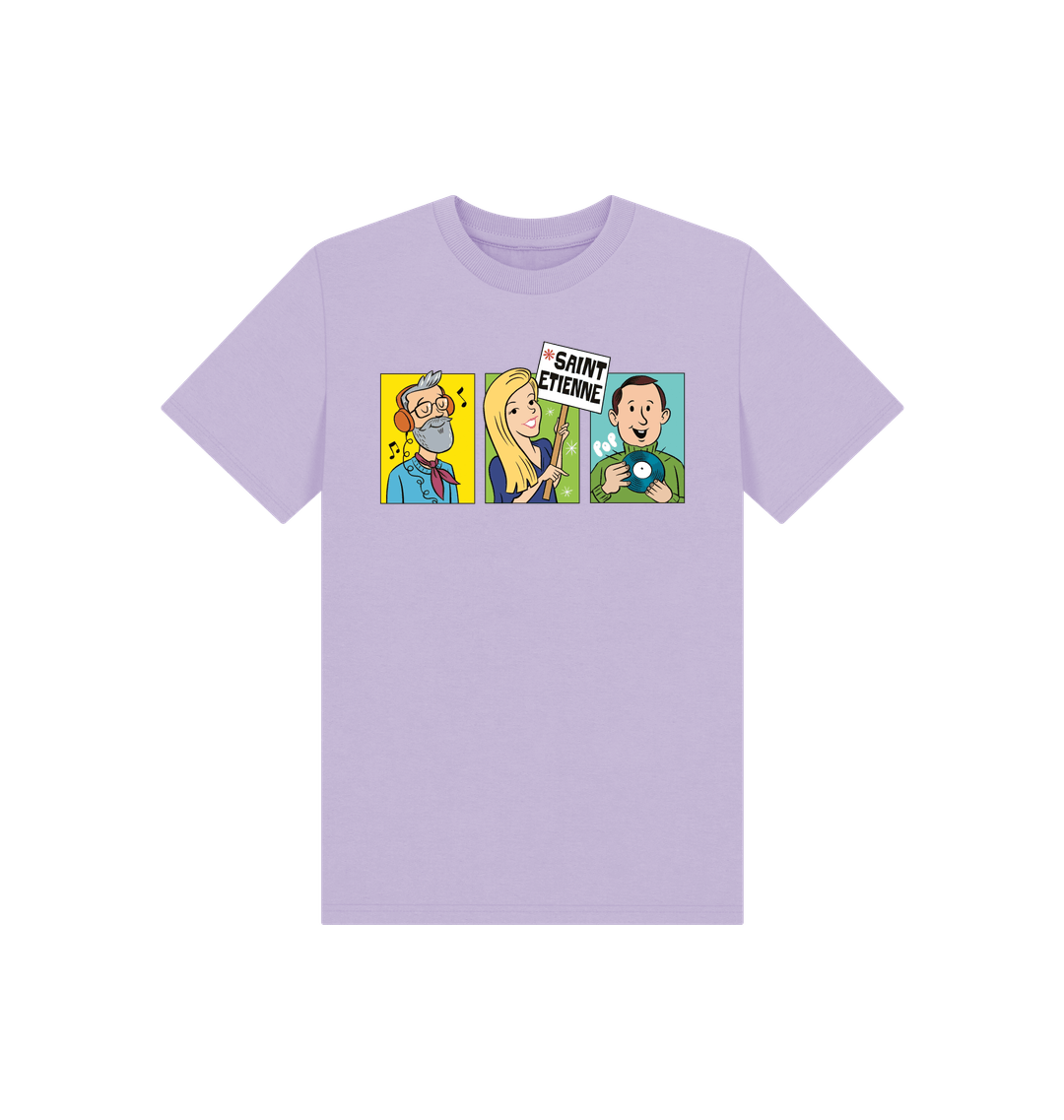 Soft Lilac Printed Kids T-Shirt Front
