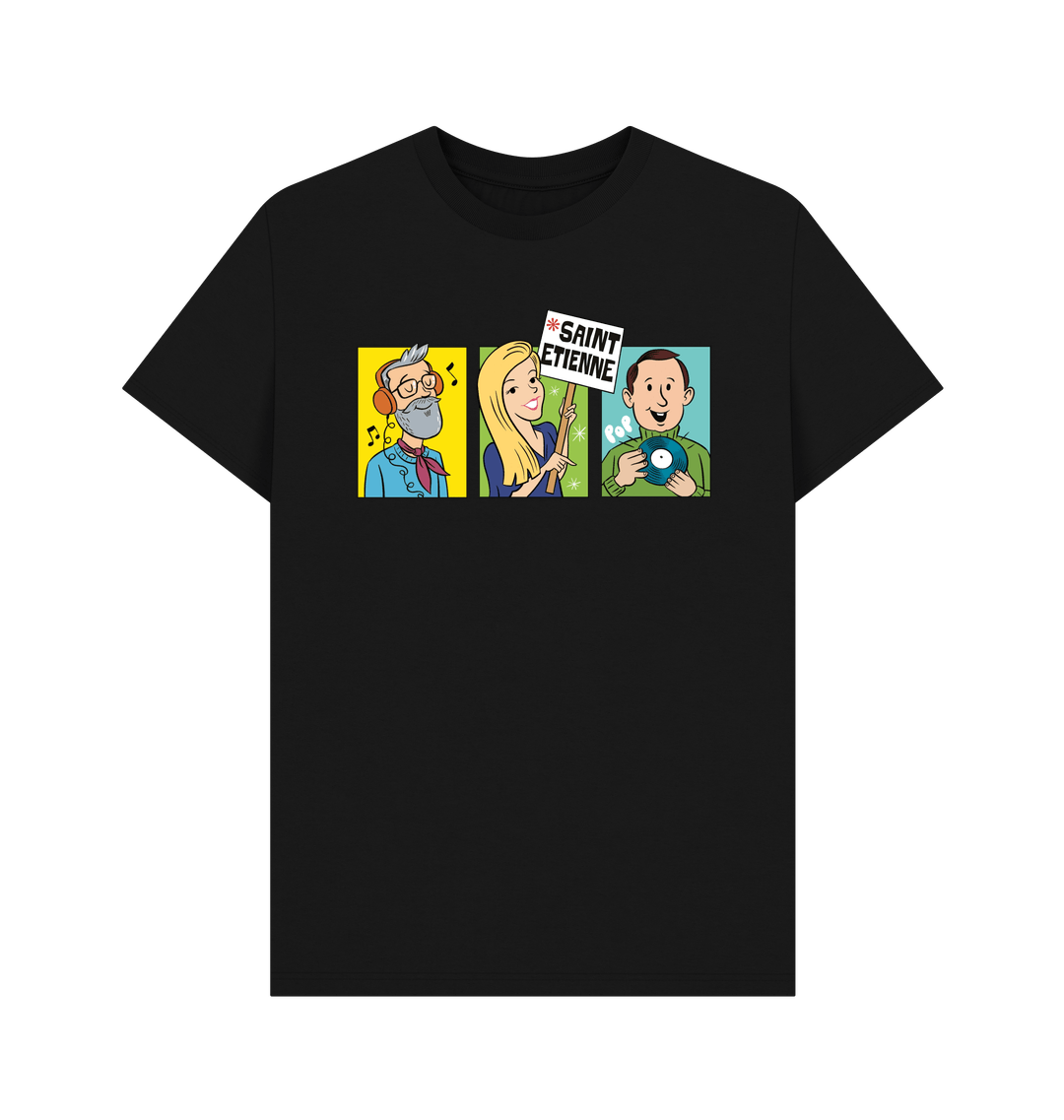 Black Printed T-shirt Front