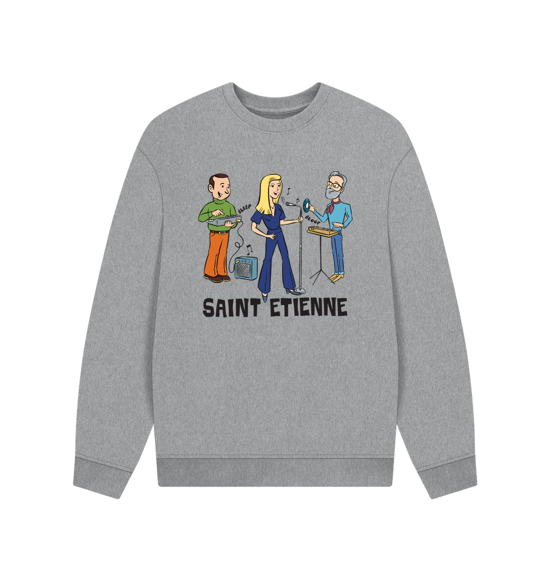 Athletic Grey Printed Sweater Front