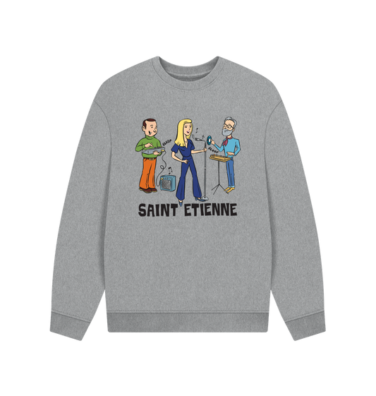 Athletic Grey Printed Sweater Front