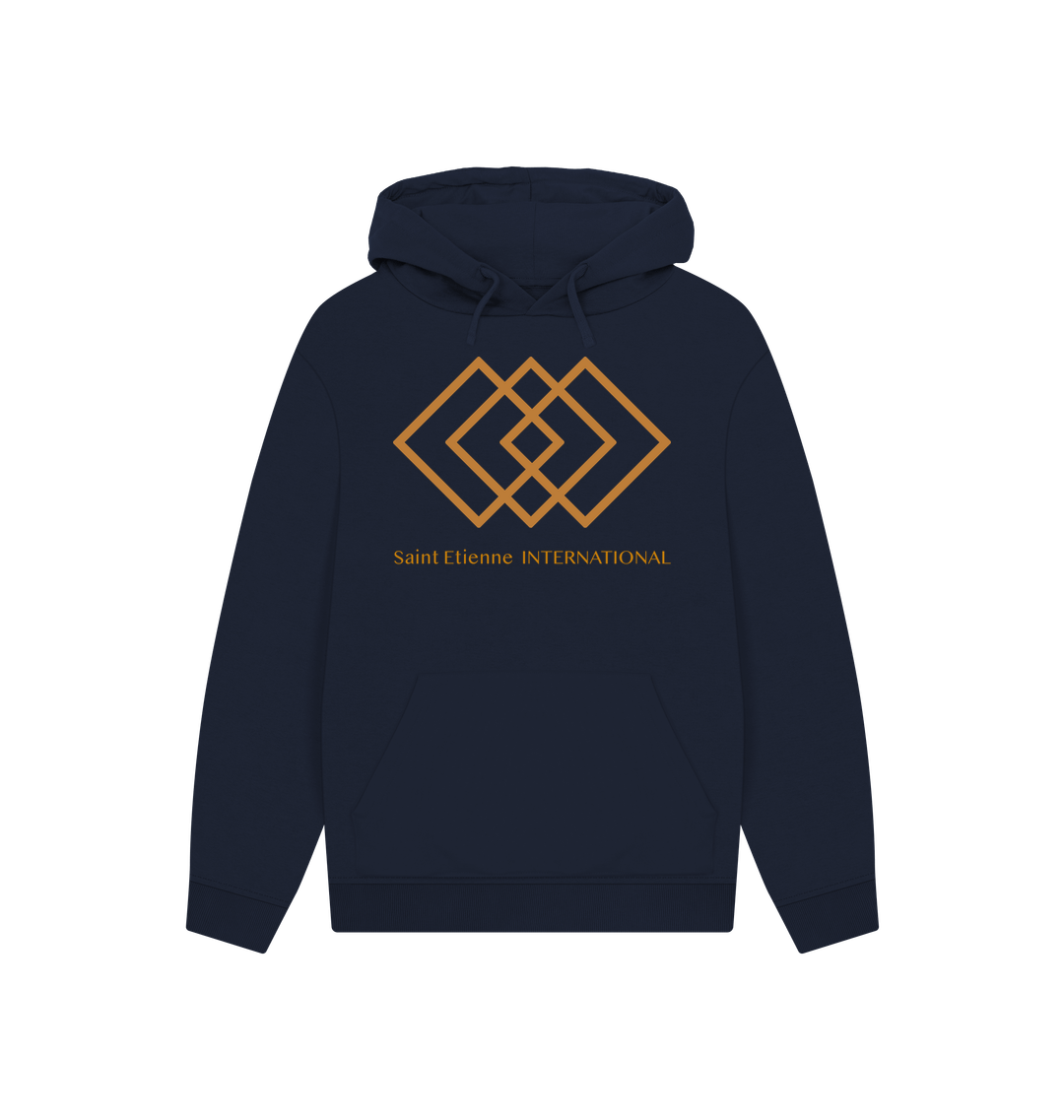 Navy Printed Hoody Front