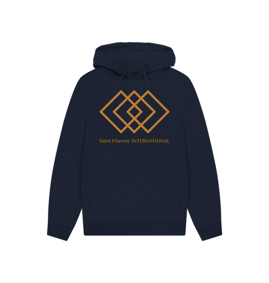 Navy Printed Hoody Front