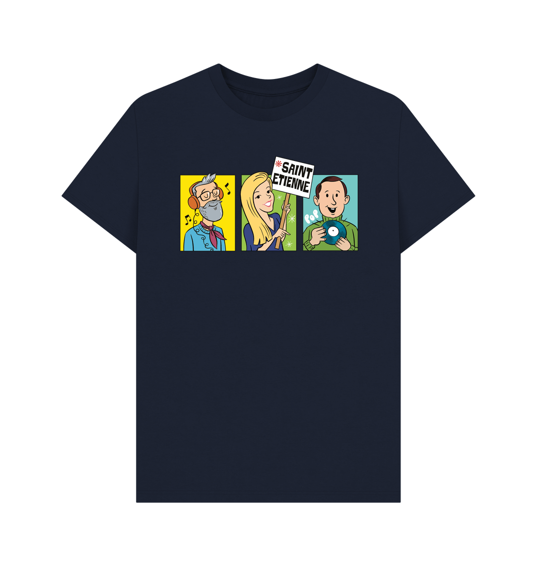 Navy Blue Printed T-shirt Front