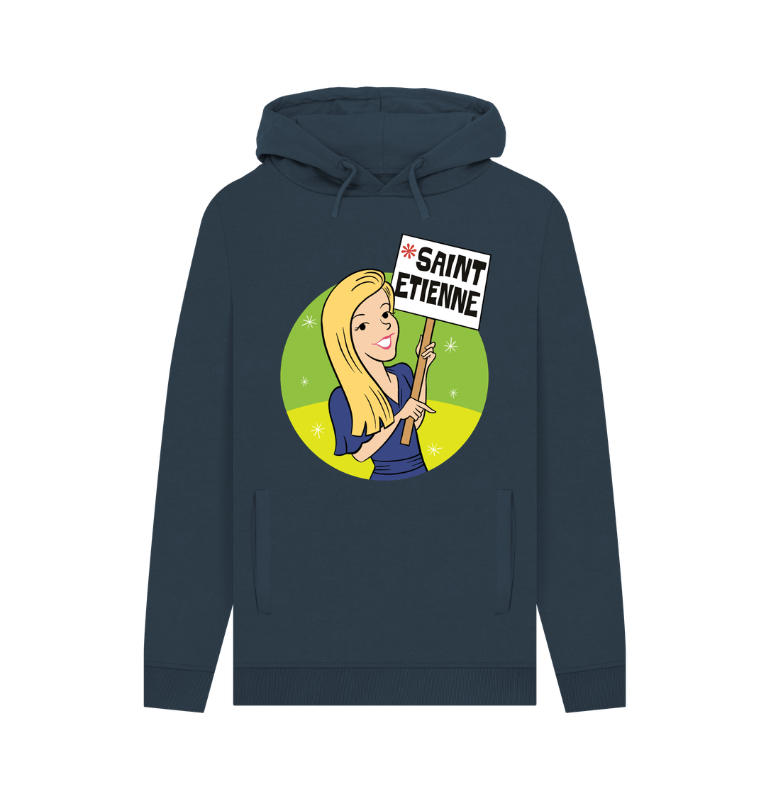 Navy Printed Hoody Front