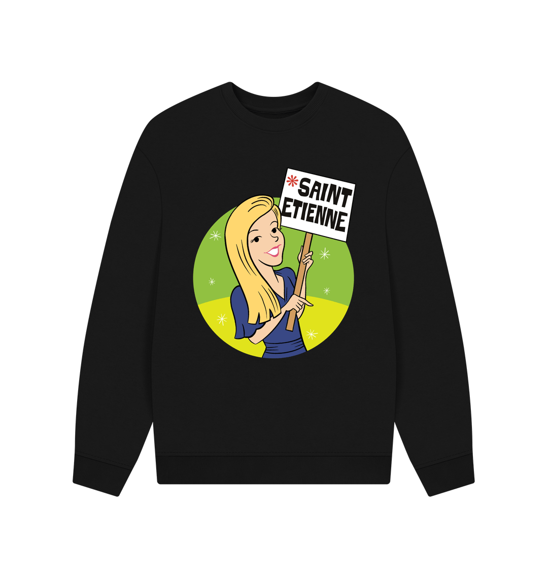 Black Printed Sweater Front